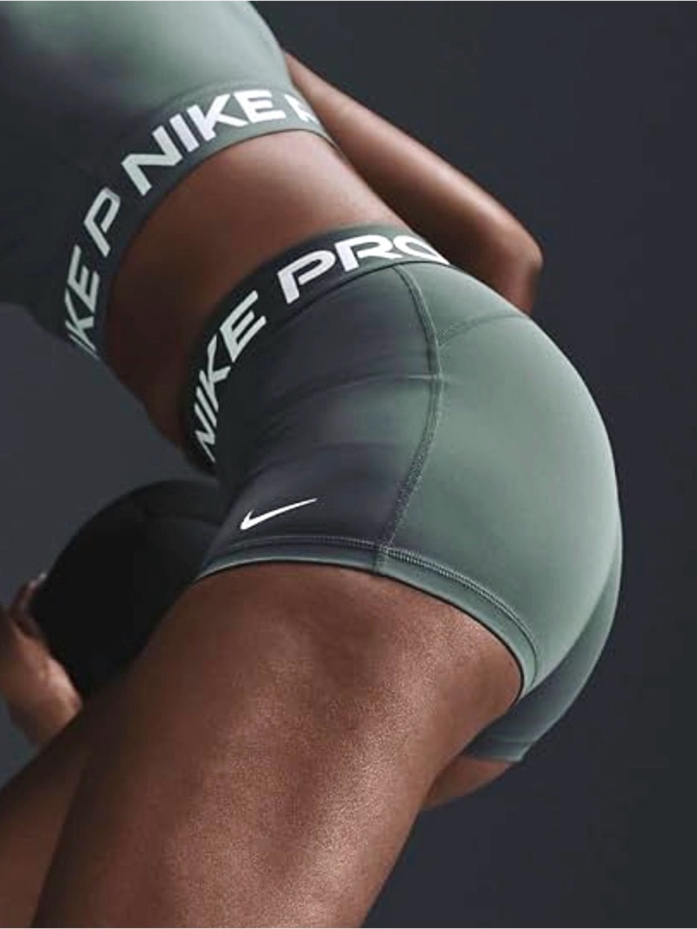Nike Pro 365 Dri-Fit Compression Shorts Green 3” Training Women’s Size 2XL